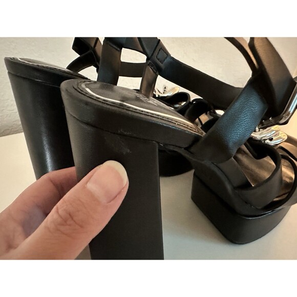 ZARA *NEW* Black Chunky Platform Strappy Heels Sandals Dressy Women US 6‎ EU 36 - Picture 6 of 13